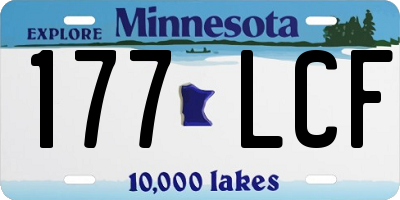 MN license plate 177LCF