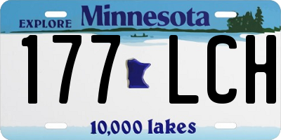 MN license plate 177LCH