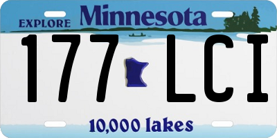 MN license plate 177LCI