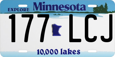 MN license plate 177LCJ