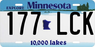 MN license plate 177LCK