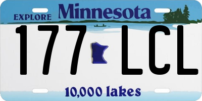 MN license plate 177LCL