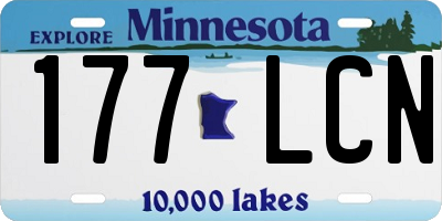 MN license plate 177LCN