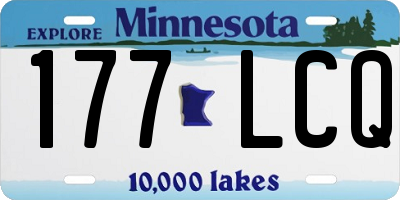 MN license plate 177LCQ