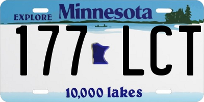 MN license plate 177LCT