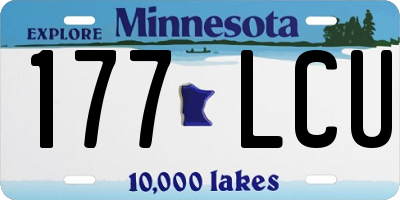 MN license plate 177LCU