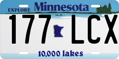 MN license plate 177LCX