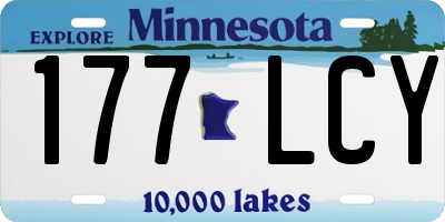 MN license plate 177LCY