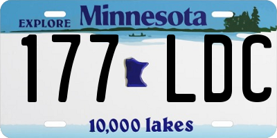 MN license plate 177LDC