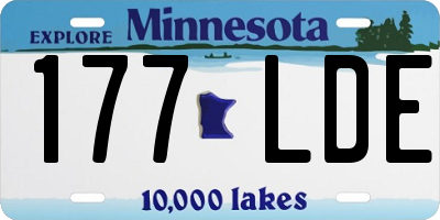 MN license plate 177LDE