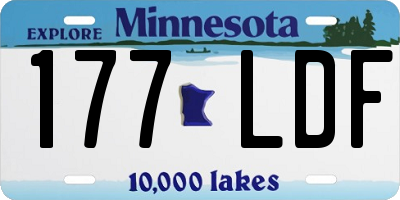 MN license plate 177LDF
