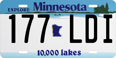 MN license plate 177LDI