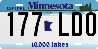 MN license plate 177LDO