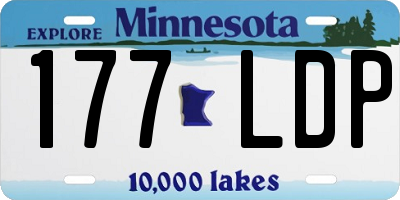 MN license plate 177LDP