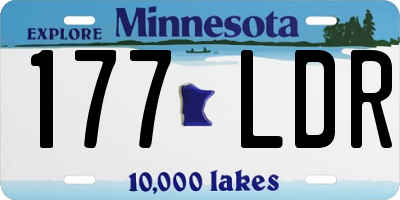 MN license plate 177LDR