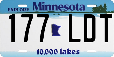 MN license plate 177LDT