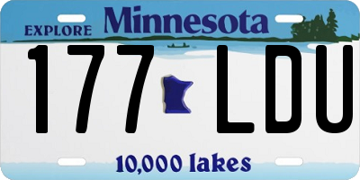 MN license plate 177LDU