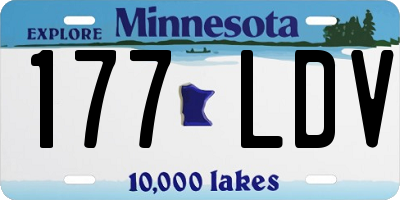 MN license plate 177LDV