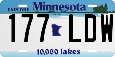 MN license plate 177LDW