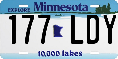MN license plate 177LDY