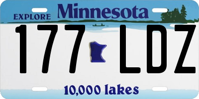 MN license plate 177LDZ