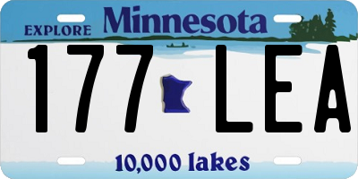 MN license plate 177LEA