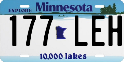 MN license plate 177LEH
