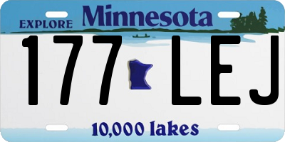 MN license plate 177LEJ