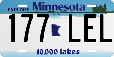 MN license plate 177LEL