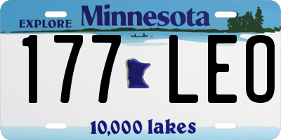 MN license plate 177LEO