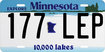 MN license plate 177LEP