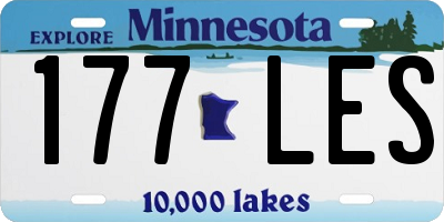 MN license plate 177LES