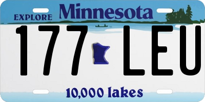 MN license plate 177LEU