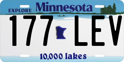 MN license plate 177LEV