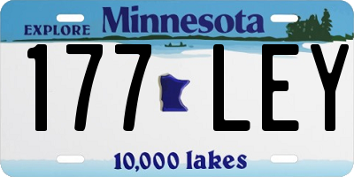 MN license plate 177LEY