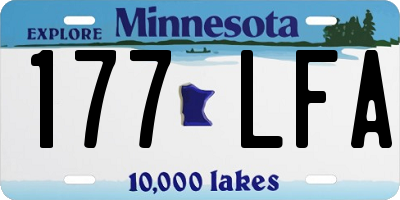 MN license plate 177LFA