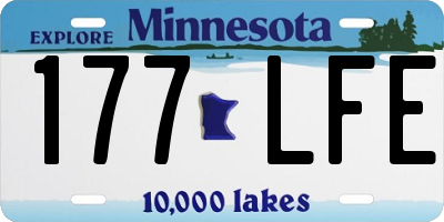 MN license plate 177LFE