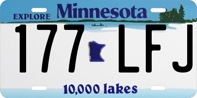MN license plate 177LFJ