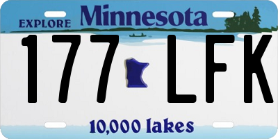 MN license plate 177LFK