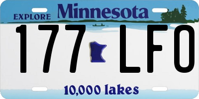 MN license plate 177LFO