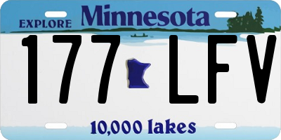 MN license plate 177LFV