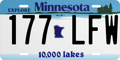 MN license plate 177LFW