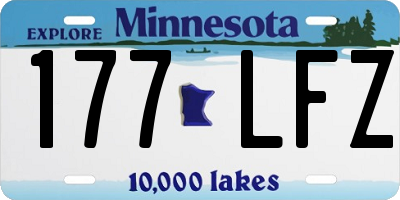 MN license plate 177LFZ