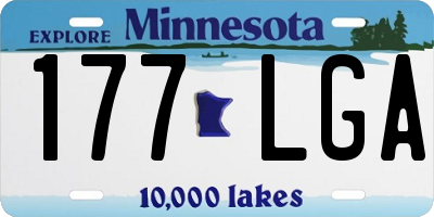 MN license plate 177LGA