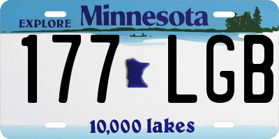 MN license plate 177LGB