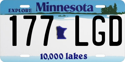 MN license plate 177LGD