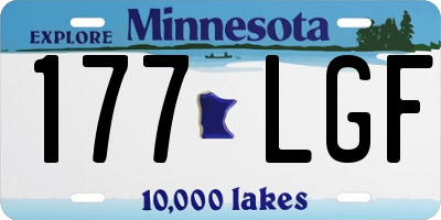 MN license plate 177LGF
