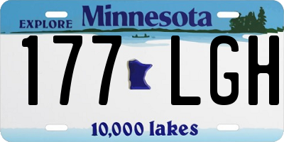 MN license plate 177LGH