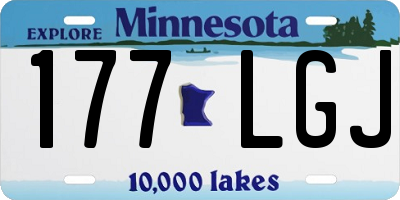 MN license plate 177LGJ