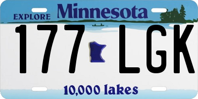 MN license plate 177LGK